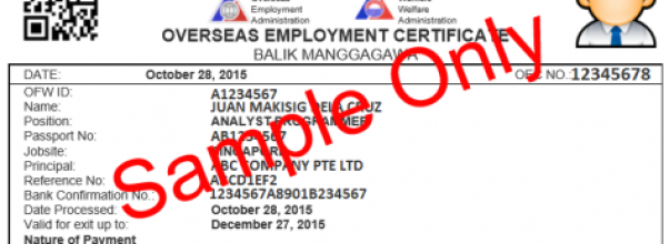 overseas employment certificate